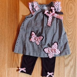 Rare Editions 6-9 month dress and leggings.